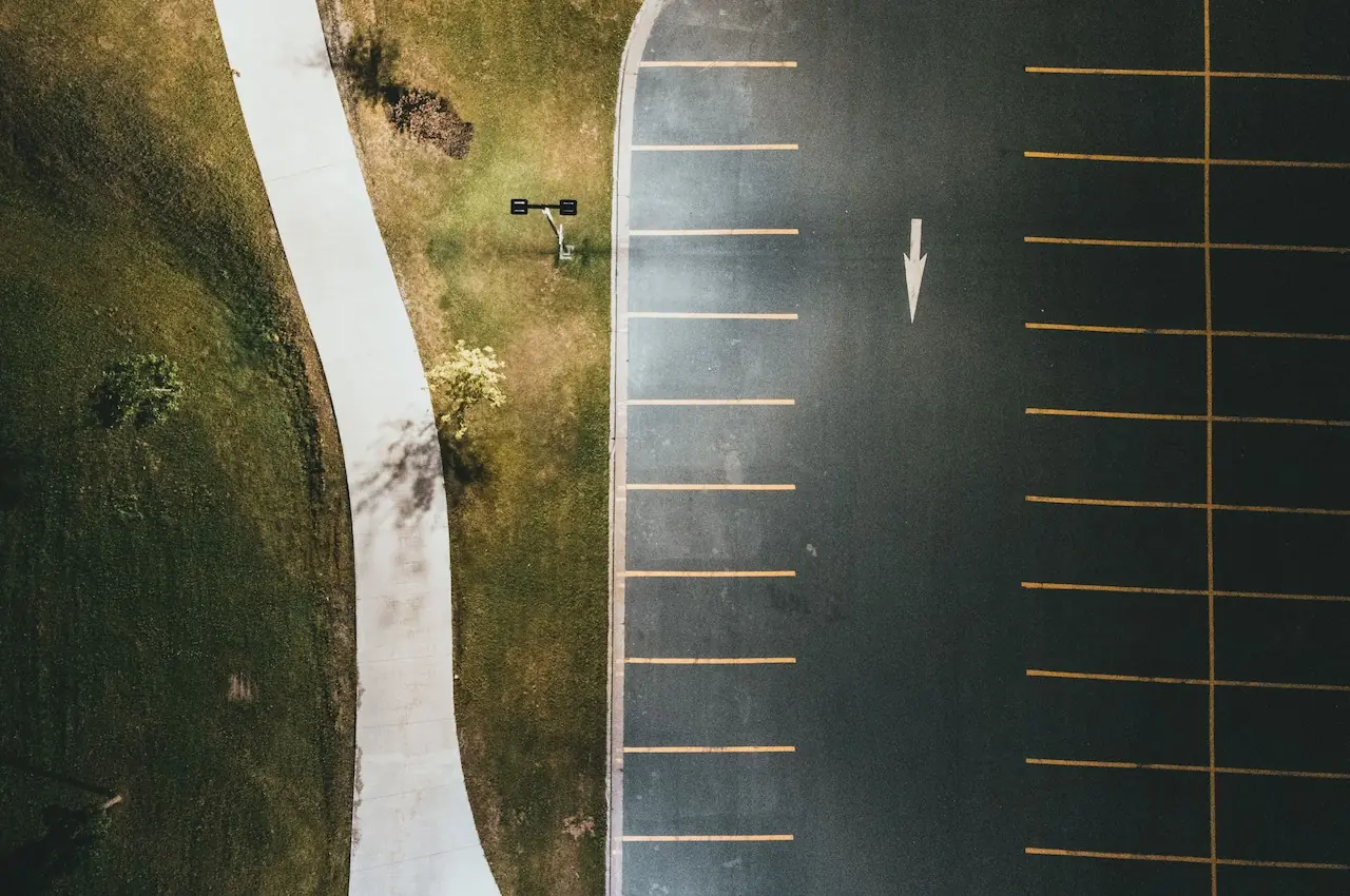 Empty parking lot