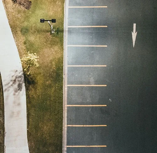 Empty parking lot