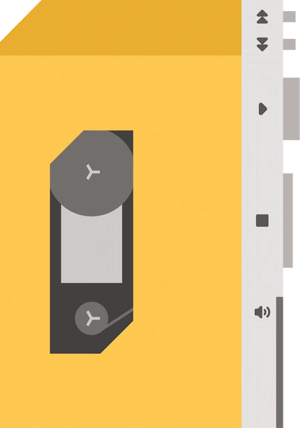 Orange cassette tape player